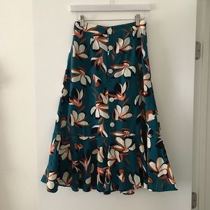 ModCloth Floral Mermaid Style Skirt